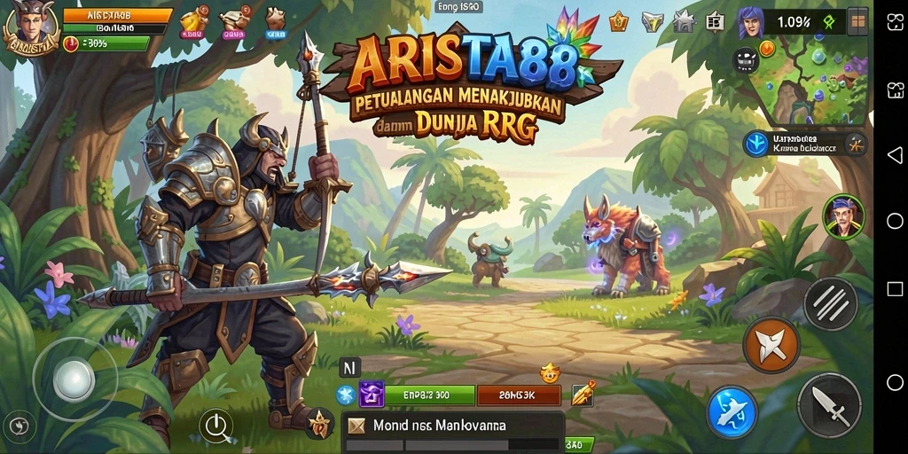 Tampilan screenshot ARISTA88 menunjukkan aksi seru dalam gameplay RPG.