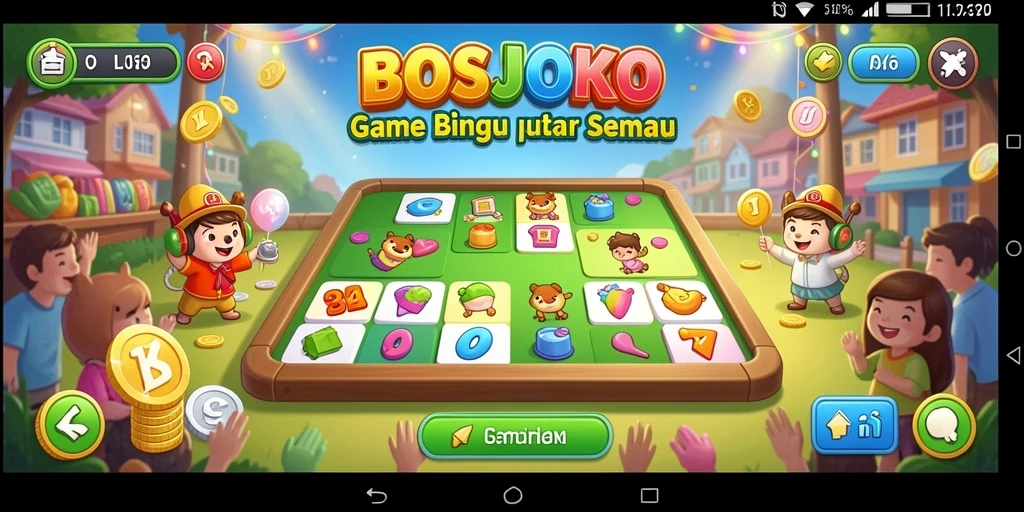 Tampilan seru gameplay BOSJOKO yang penuh warna dan interaktif.