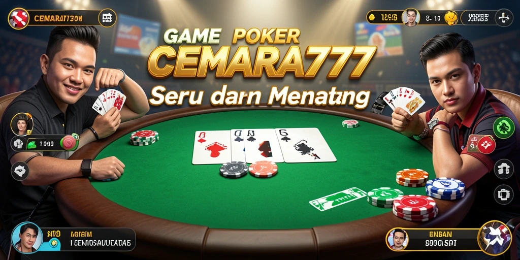 Tampilan menarik dari gameplay CEMARA777 yang penuh strategi Poker.