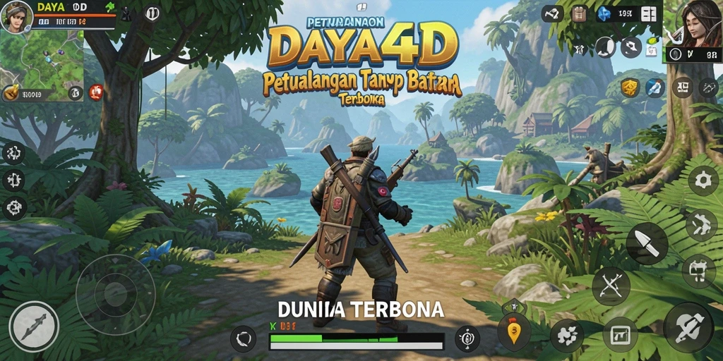 Tangkapan layar dari gameplay <strong>DAYA4D</strong> menunjukkan eksplorasi dunia terbuka yang luar biasa.