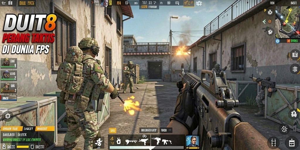 Tangkapan layar gameplay DUIT8 menampilkan pertempuran seru dan visual memukau.