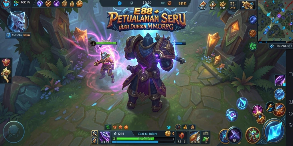 Tangkapan layar E88 menampilkan aksi seru dalam petualangan MMORPG.