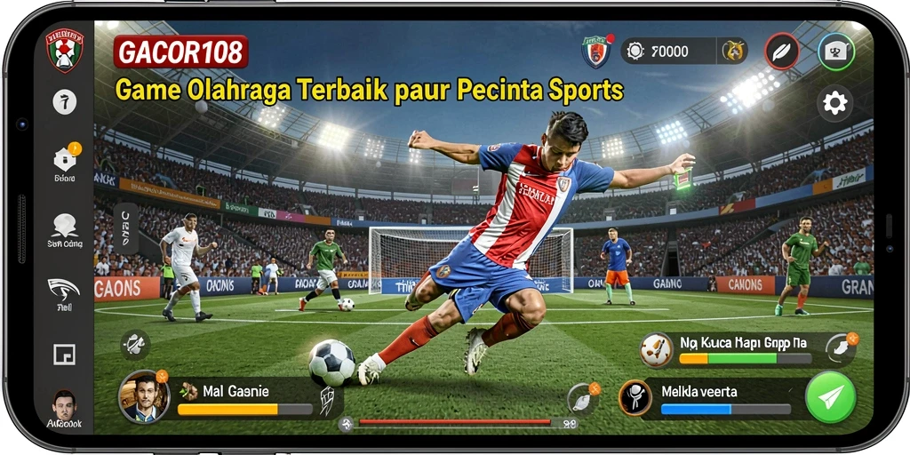 Tampilan gameplay GACOR108 yang menampilkan pertandingan olahraga seru.