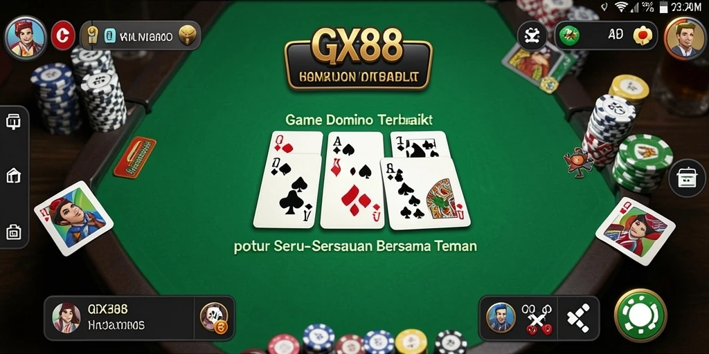 Tangkapan layar GX88 menampilkan gameplay seru dari permainan domino.