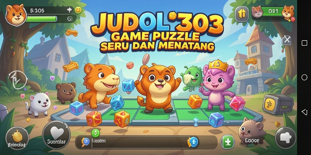 Screenshot gameplay JUDOL303 menampilkan tantangan puzzle yang menarik.