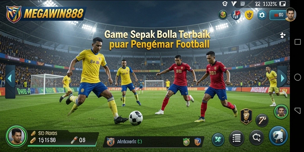 Tampilan gameplay sepak bola MEGAWIN888 yang mengasyikkan.