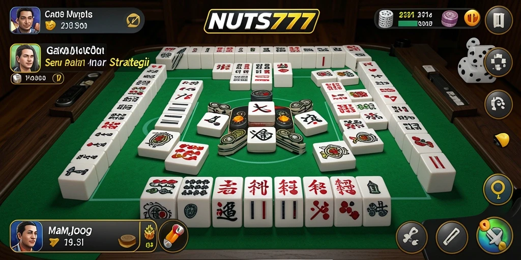 Screenshot menunjukkan gameplay Mahjong yang seru dan penuh warna.