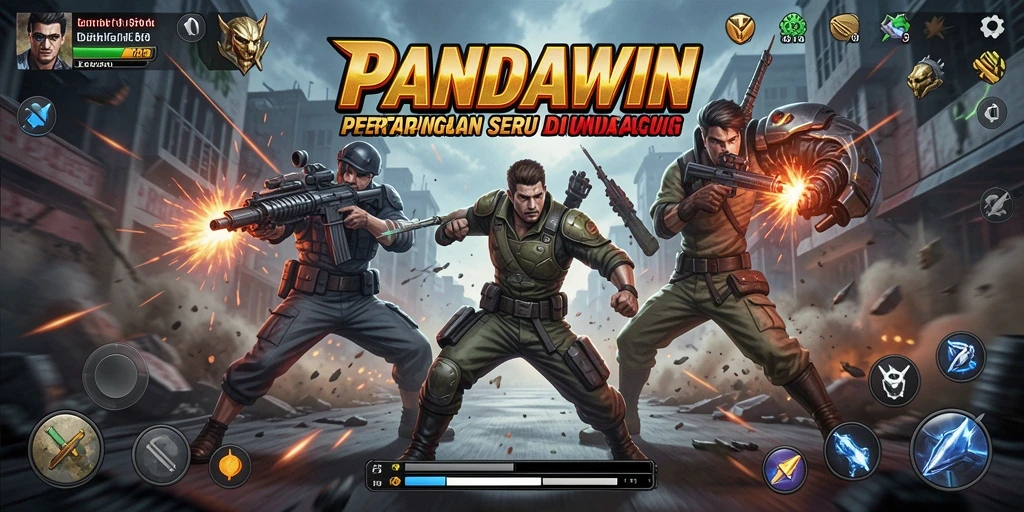 Tampilan aksi seru dalam game PANDAWIN dengan grafis menawan.