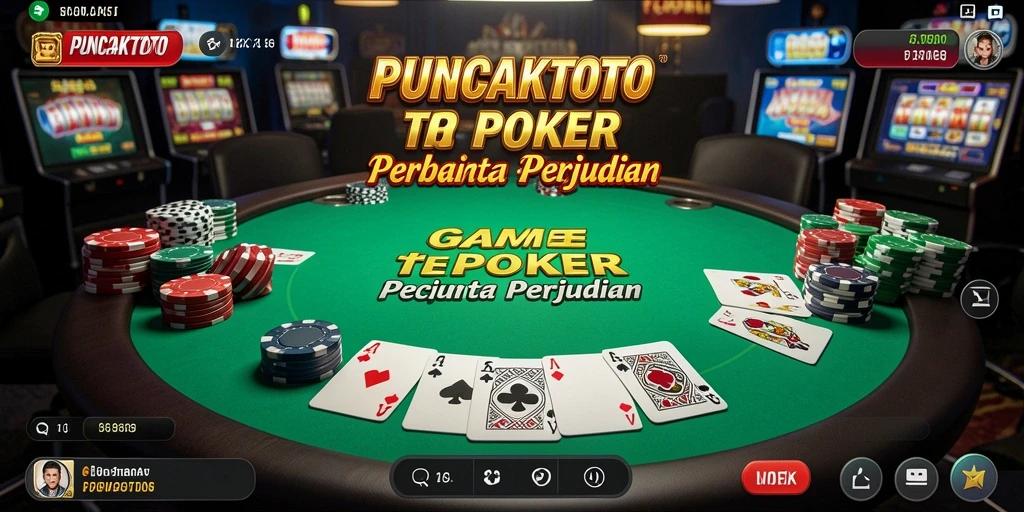 Gameplay seru di PUNCAKTOTO dengan suasana Poker yang mendebarkan.