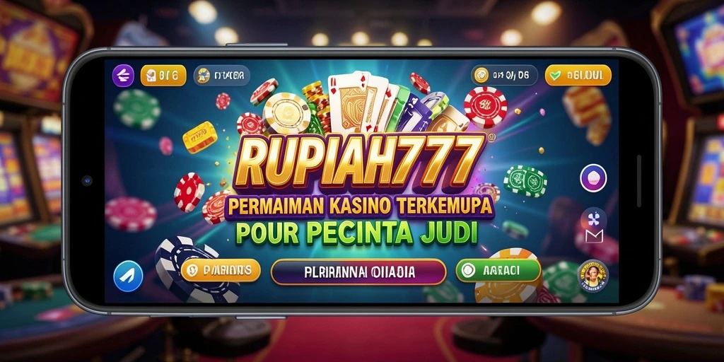 Tangkapan layar utama RUPIAH777 menampilkan gameplay seru dalam aplikasi Kasino.