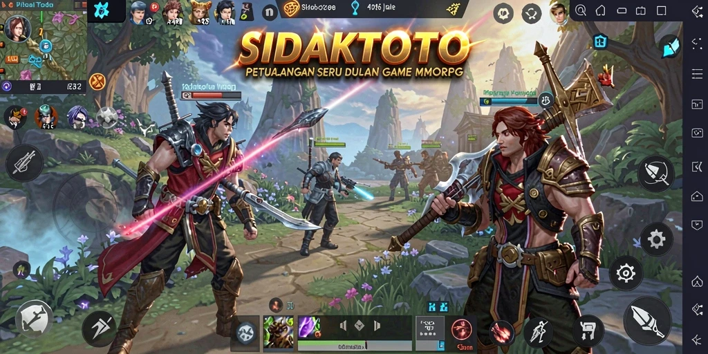 Gambar tampilan gameplay seru dalam SIDAKTOTO MMORPG.