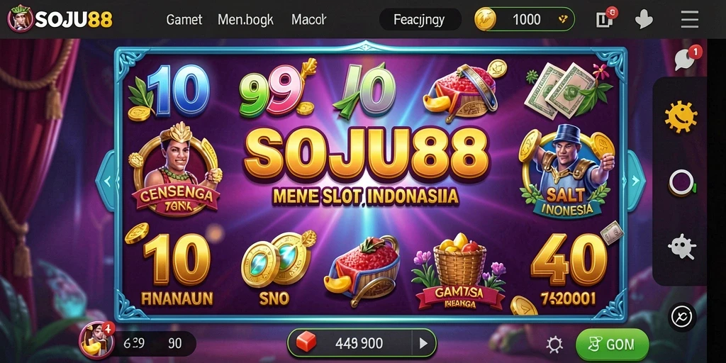 Tampilan gameplay seru dari SOJU88 game Slot.